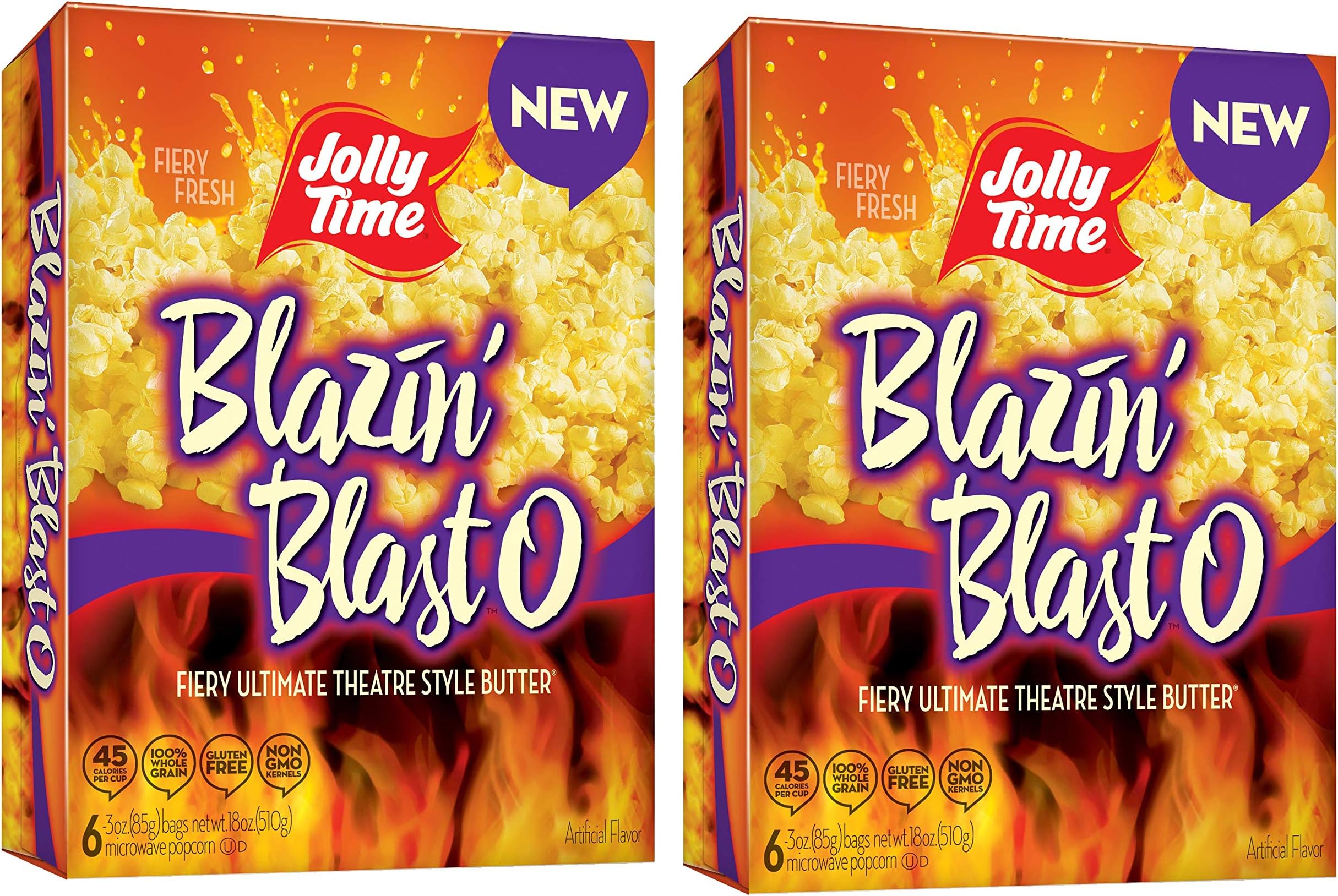 JOLLY TIME Blazin' Blast O Microwave Popcorn (Pack of 2)