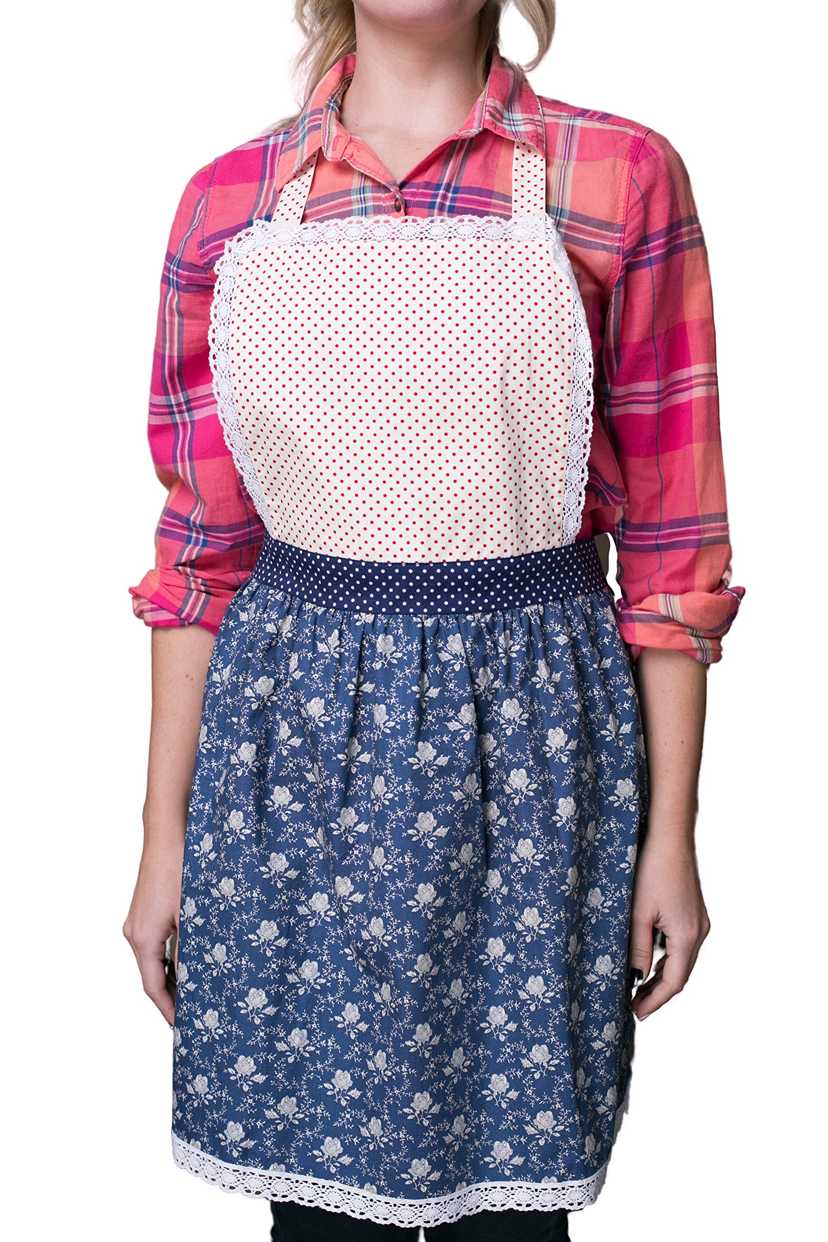 Bunny Street Apron - Retro Apron for Women - Cute Ladies Apron - Mother and Daughter Matching Aprons