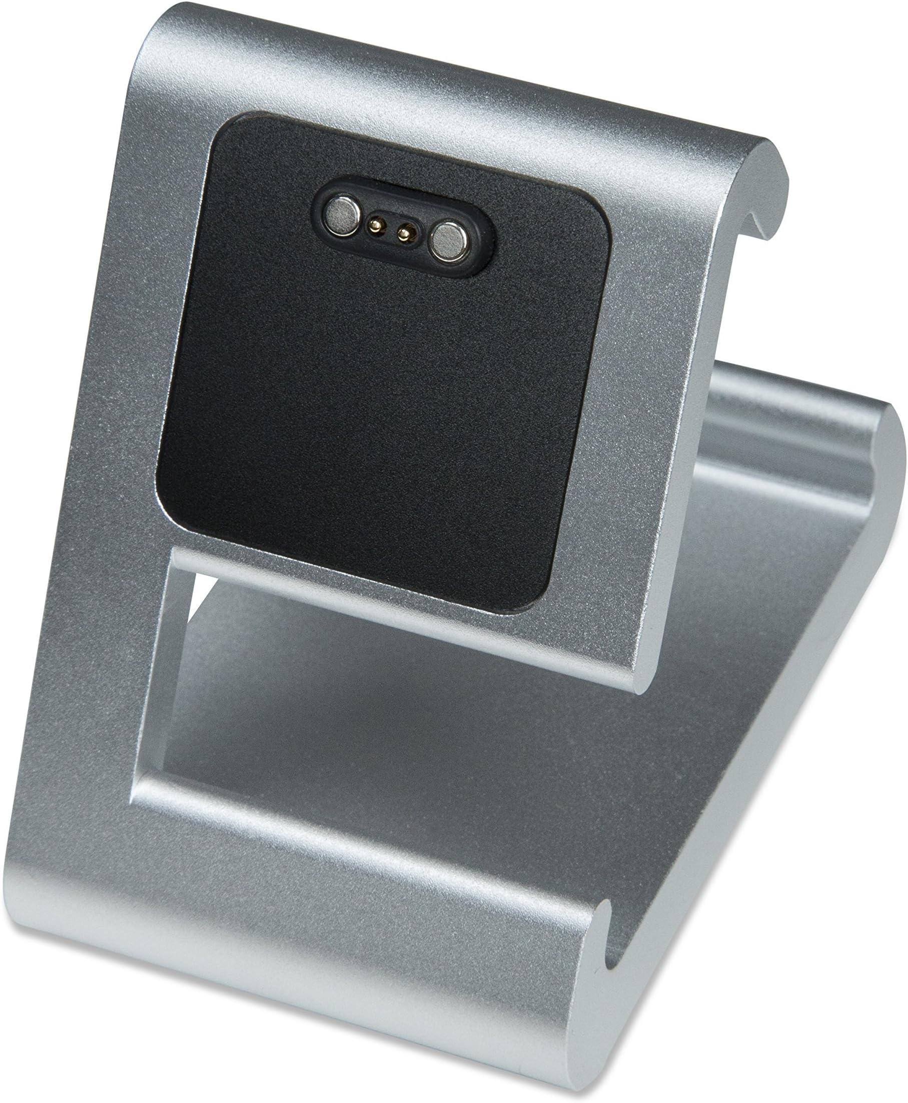 TimeDock - Charging Dock for Pebble 2, Pebble Time, Pebble Time Steel, & Pebble Time Round (Silver)