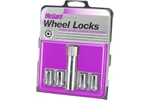 McGard 25257 Chrome Tuner Style Cone Seat Wheel Locks, M12 x 1.5 Thread Size, Set of 4