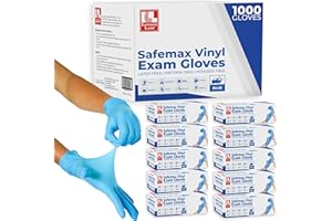 London Labs Synthetic Vinyl Exam Gloves Powder-Free, Latex-Free, Disposable, Ultra-strong, Food Safe, Healthcare, Cleaning