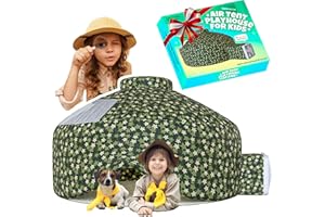 Skywin Air Tent - Quick Build Inflatable Fort, Air Blow up Tent for Playing, Lounging, and Sleeping, 77 x 50 Inches (Fan not 