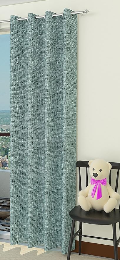 Buy Fresh From Loom Jute Curtains Eyelet Door Curtain 7ft Light