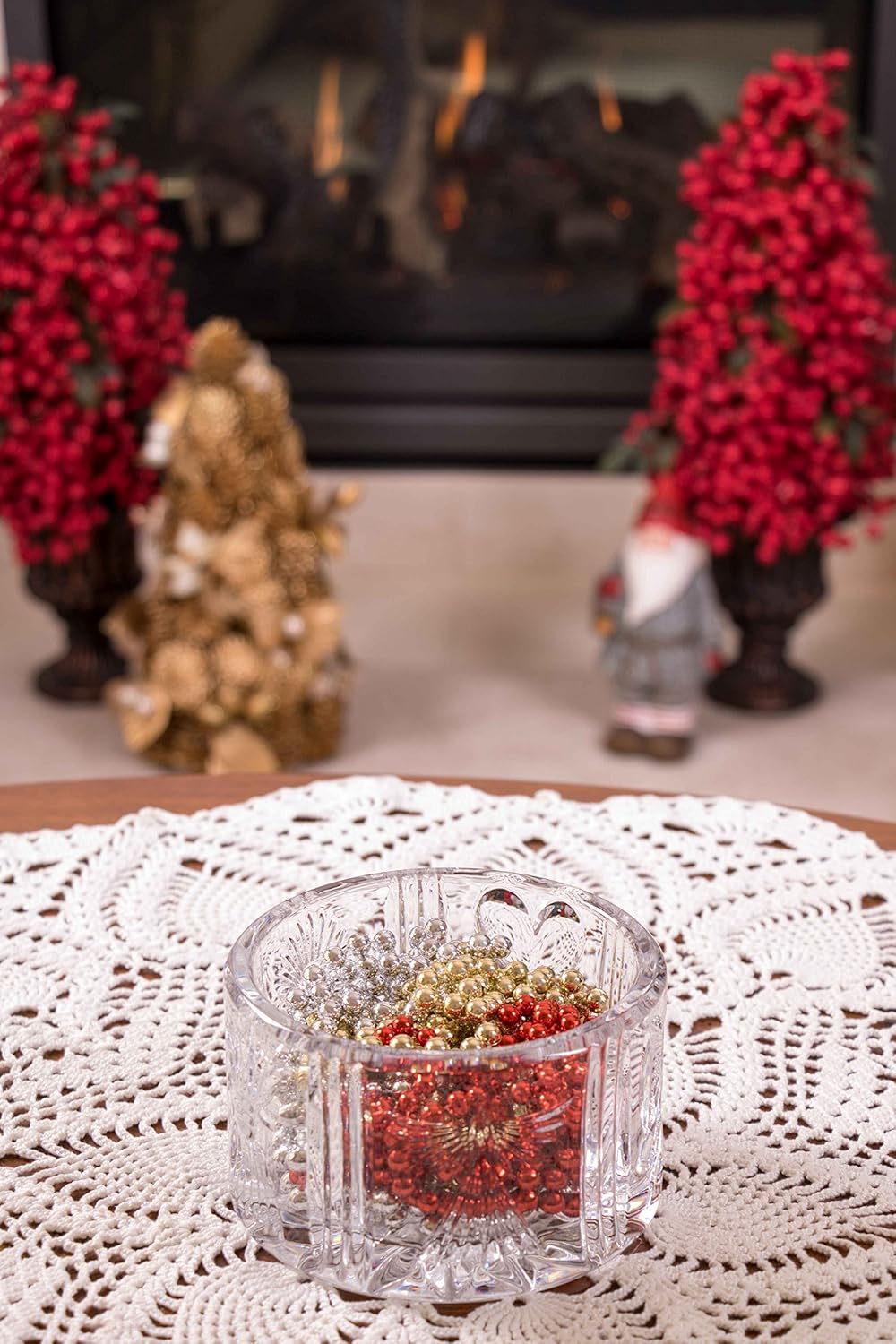 Amazon Com Clever Creations Silver Bead Style Christmas Garland Shiny 8mm Shatterproof Bead Garland Classic Traditional Christmas Theme Festive Holiday Decor Measures 2 7m 9 Long Home Kitchen