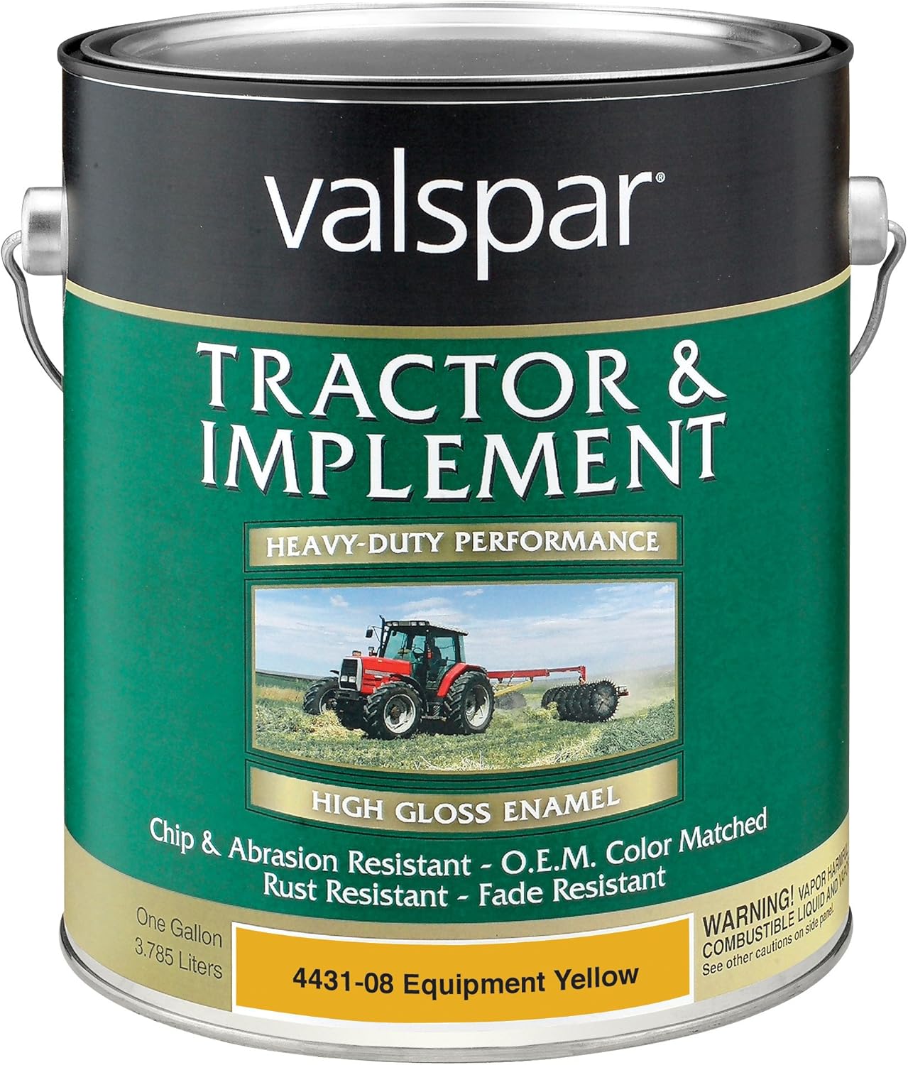 Valspar 443108 Equipment Yellow Tractor and Implement Paint 1 Gallon