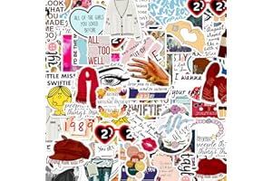 IMARISHA 100Pcs Stickers for Kids Water Bottle - Non-Repeating Tear-Resistant TS-Music Album Lyrics Stickers for Girls, Reusable Residue-Free Stickers for Kids, Waterproof Vinyl Stickers for Water Bottles