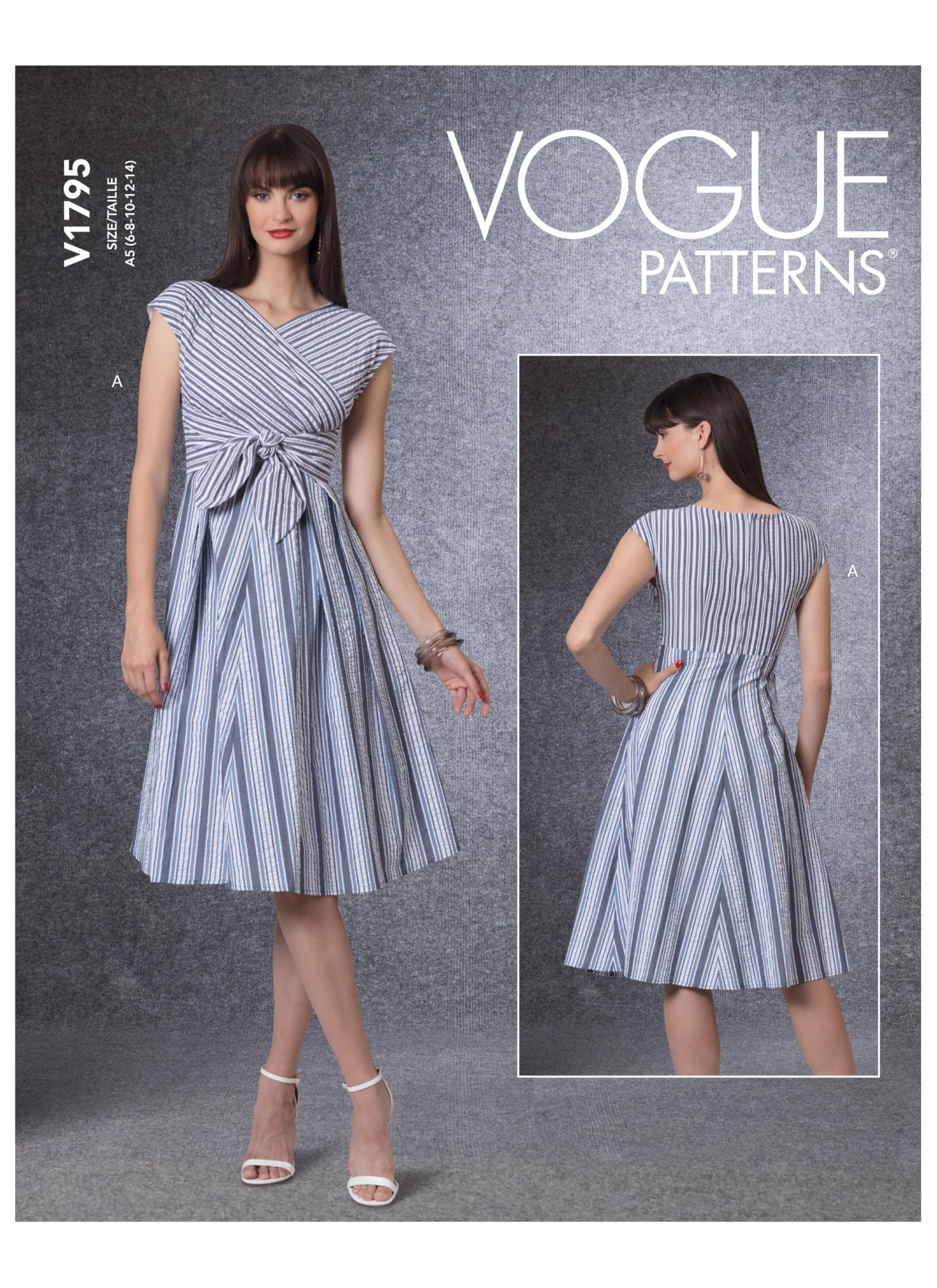 vogue Patterns V1795A5 Misses Dress A5 (6-8-10-12-14)