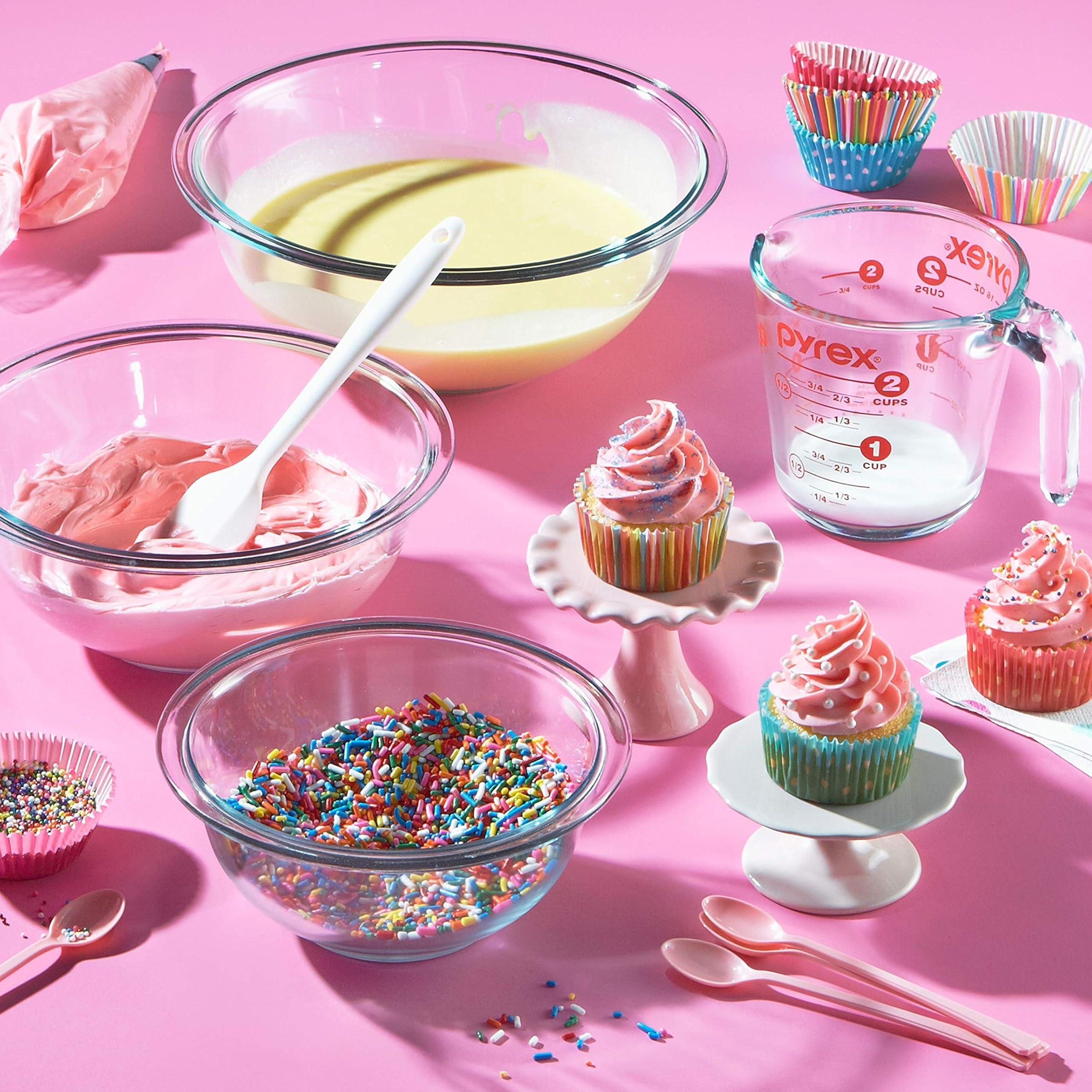 Pyrex Prepware 3-Piece Glass Mixing Bowl Set by Pyrex