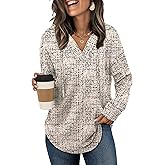 Sampeel Hoodies for Women Trendy Fall Fashion 2025 V Neck Oversized Sweatshirt Plus Size Tops Clothes