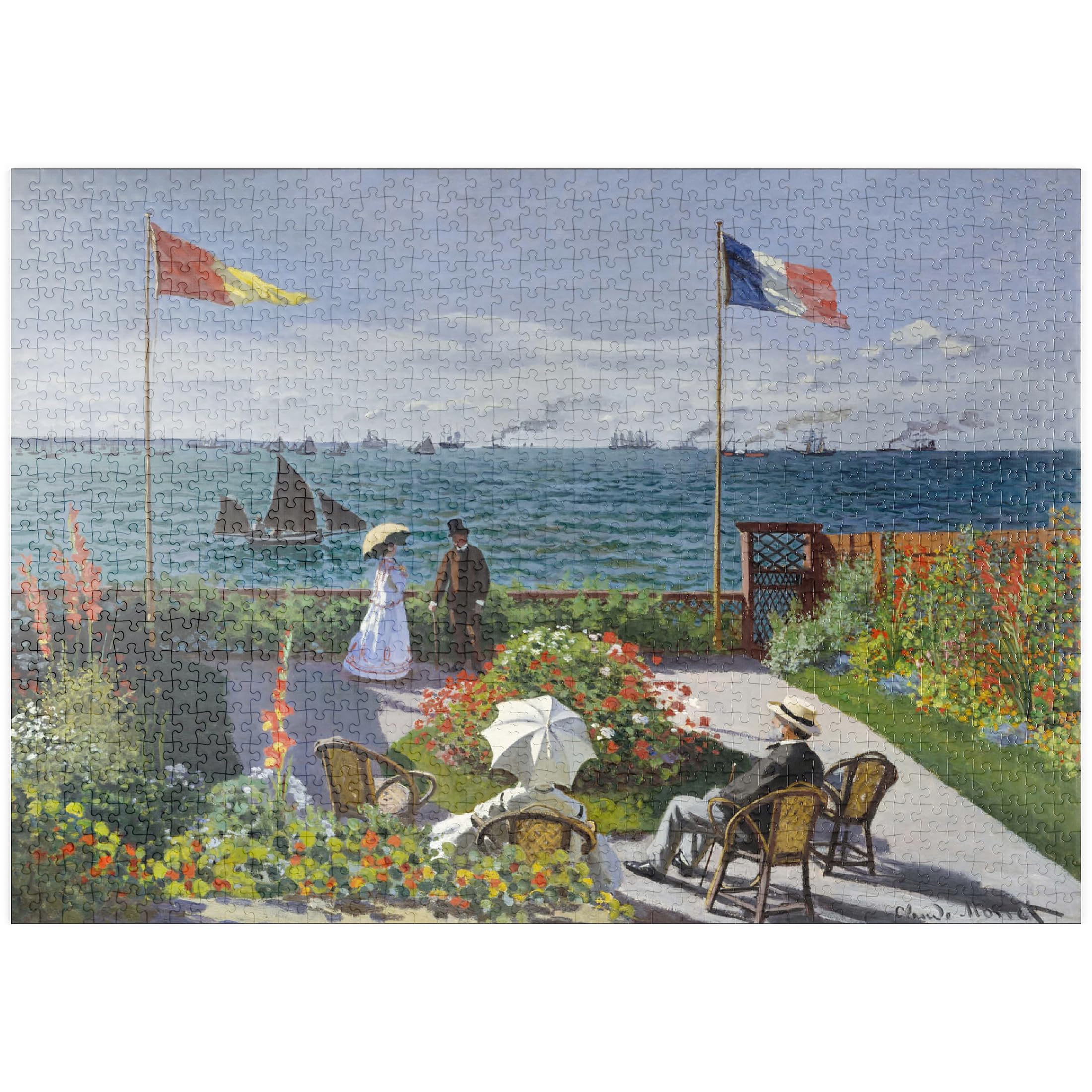 Garden At Sainte-Adresse By Claude Monet - Premium 1000 pieces Puzzle - MyPuzzle special collection from Æpyornis