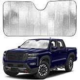 EcoNour Accordion Car Windshield Sun Shade for Trucks | Car Window Shades for Large SUVs & Pickups | UV Blocker Sun Visor for Interior Protection & Heat Control | XL (66 x 27 Inches)