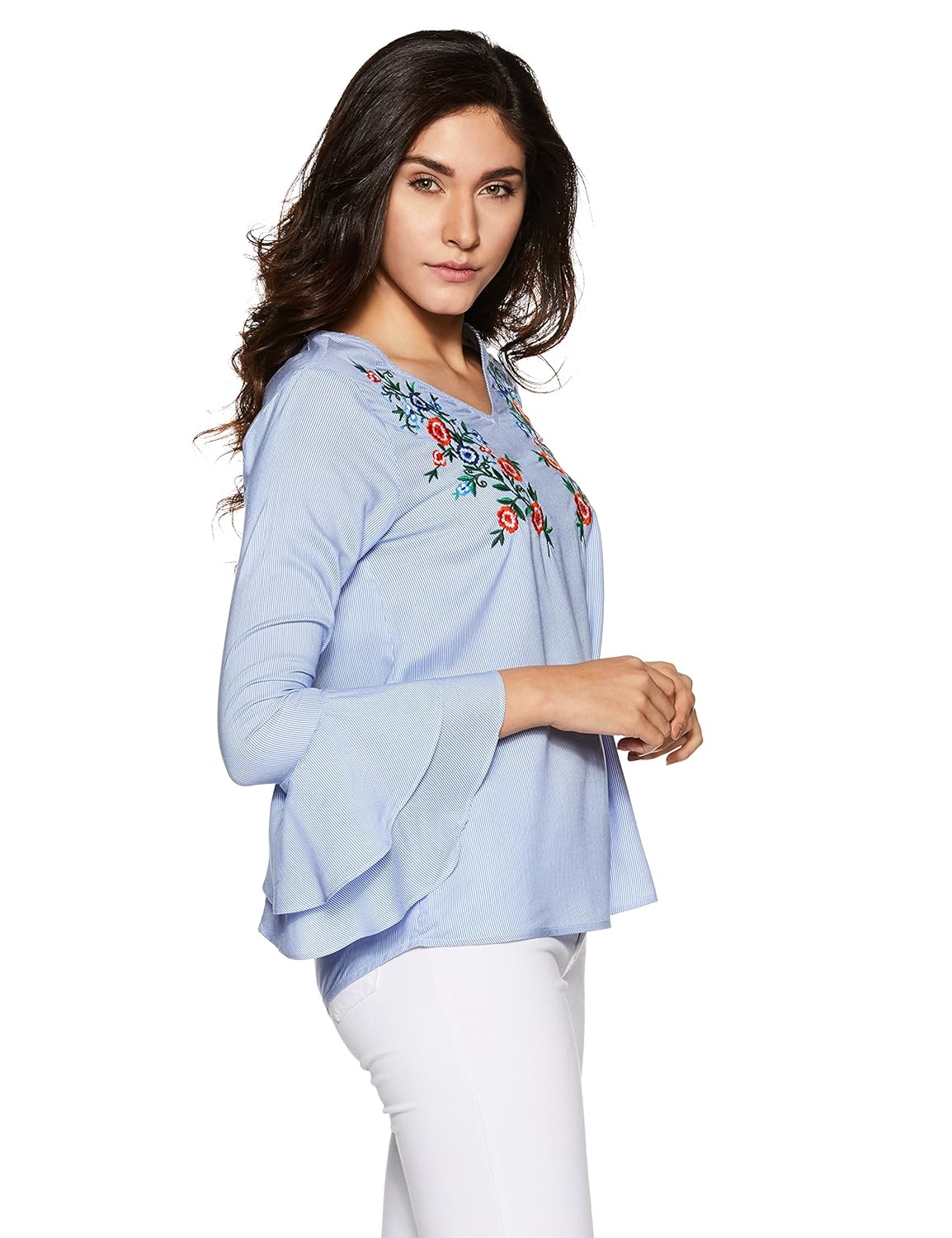 dj&c by fbb women's striped regular fit shirt