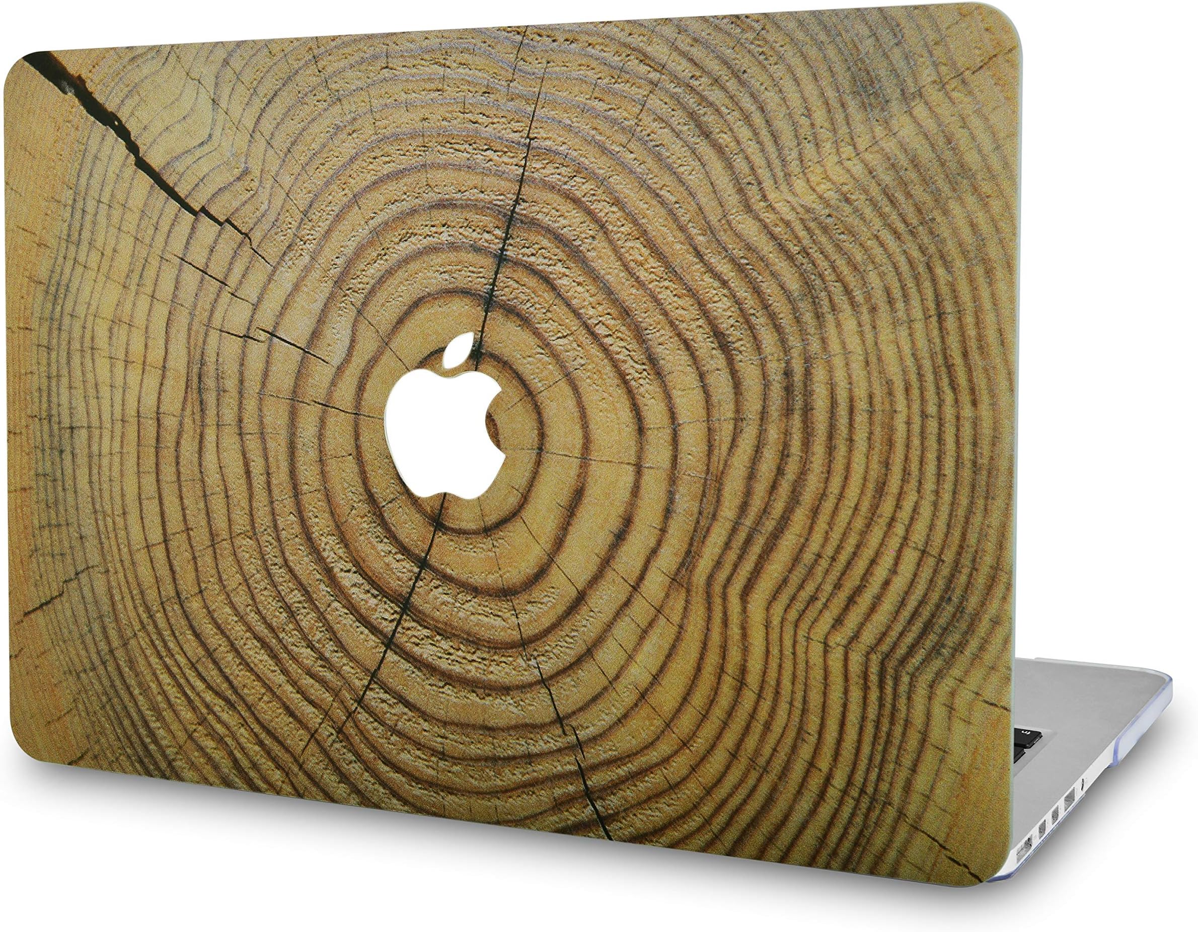 KECC MacBook Pro 13 Inch Case (CD Drive) Plastic Hard Shell Cover A1278 (Cracked WOod)