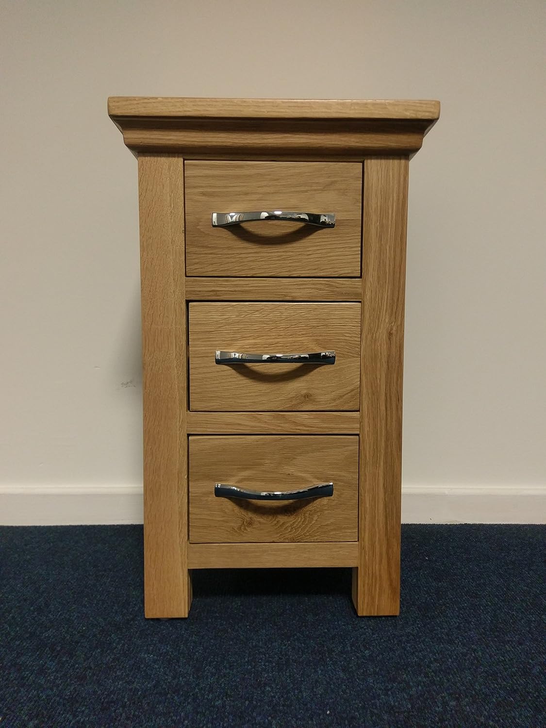 Furniture Octopus Alberta Light Oak Narrow Bedside Table Cabinet Amazon Co Uk Kitchen Home