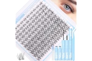 Natural Lash Clusters Kit Invisible Band Eyelash Clusters DIY Lash Extension Kit Wispy Eyelash Extension Clear Band Cluster L