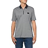 Karl Lagerfeld Mens Performance Textured 1/4 Zip Polo