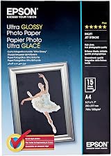 Epson Ultra Glossy Photo Paper A4 210 x 297 mm 15 Sheets