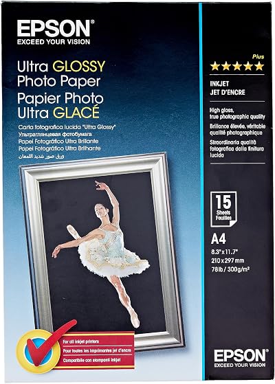Epson Ultra Glossy Photo Paper A4 210 x 297 mm 15 Sheets