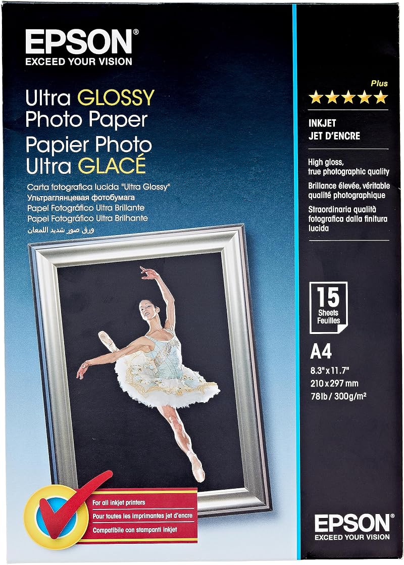 Epson Ultra Glossy Photo Paper A4 210 x 297 mm 15 Sheets