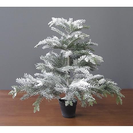 Künstliche NORDMANNTANNE mit SCHNEE 73 cm. Tanne beschneit im TOPF.