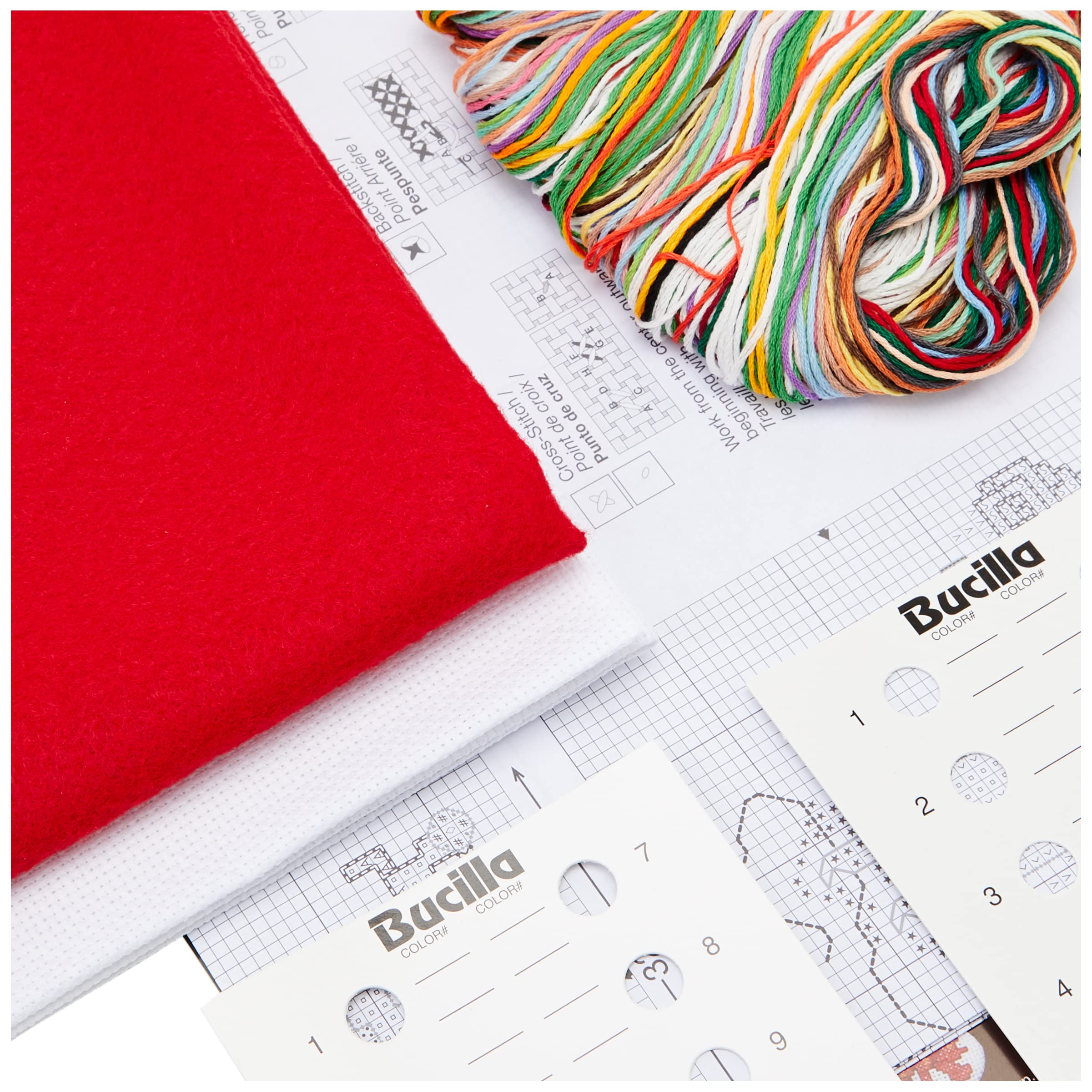 Bucilla Counted Cross Stitch Ornament Kit, 84293 Tiny Stocking , White