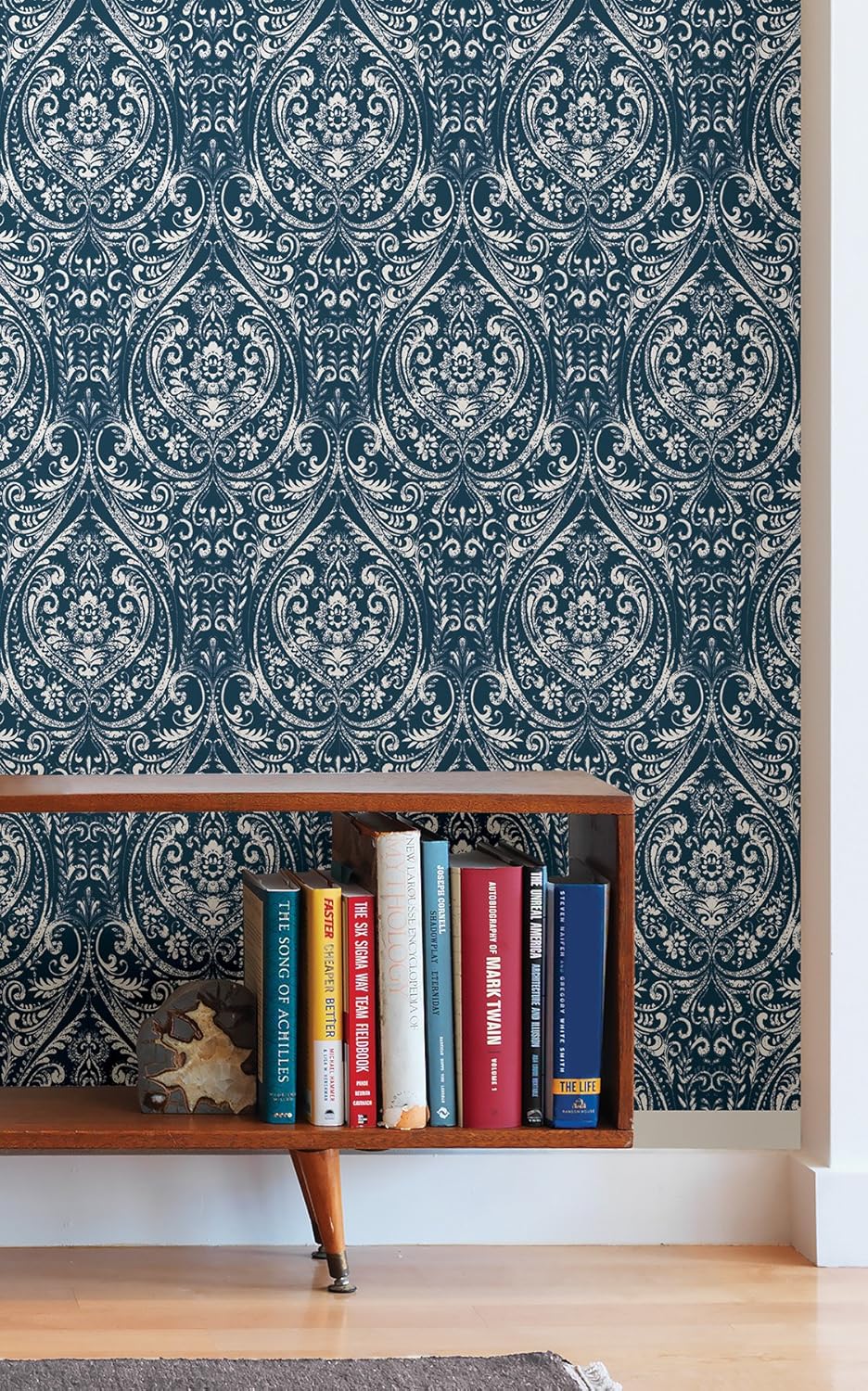 NuWallpaper NU1689 Bohemian Damask Decal - Blue - Image 3
