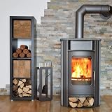 Relaxdays 5 Piece Fireplace Tool Set Steel Stand Tongs Shovel Poker Ash Broom view 2