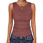 ANRABESS High Neck Tank Tops for Women Sleeveless Shirts Summer 2026 Basic Soft Slim Fit Racerback Trendy Casual Outfits