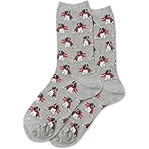Hot Sox Women's Holiday Dog Socks 1 Pair, Grey Heather, Women's 4-10 Shoe