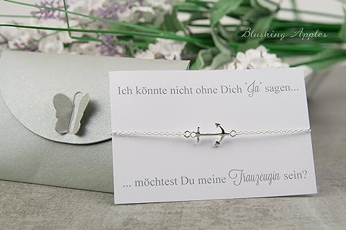 Anker Armband - Ich könnte nicht ohne Dich'Ja' sagen. möchtest du meine Trauzeugin sein?