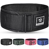 AQF Self-Locking Weight Lifting Belt, 4" Nylon Gym Support Belt