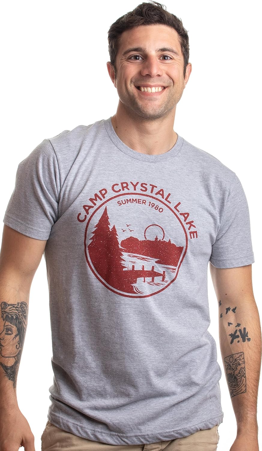 1980 Camp Crystal Lake Counselor | Funny 80s Horror Movie Fan Humor Joke T-Shirt: Clothing