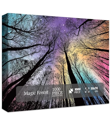 MaxRenard Puzzle 1000 Pezzi Paesaggio Foresta - 67,9x50,2 Cm, Cartone Riciclato, Poster Incluso - 5