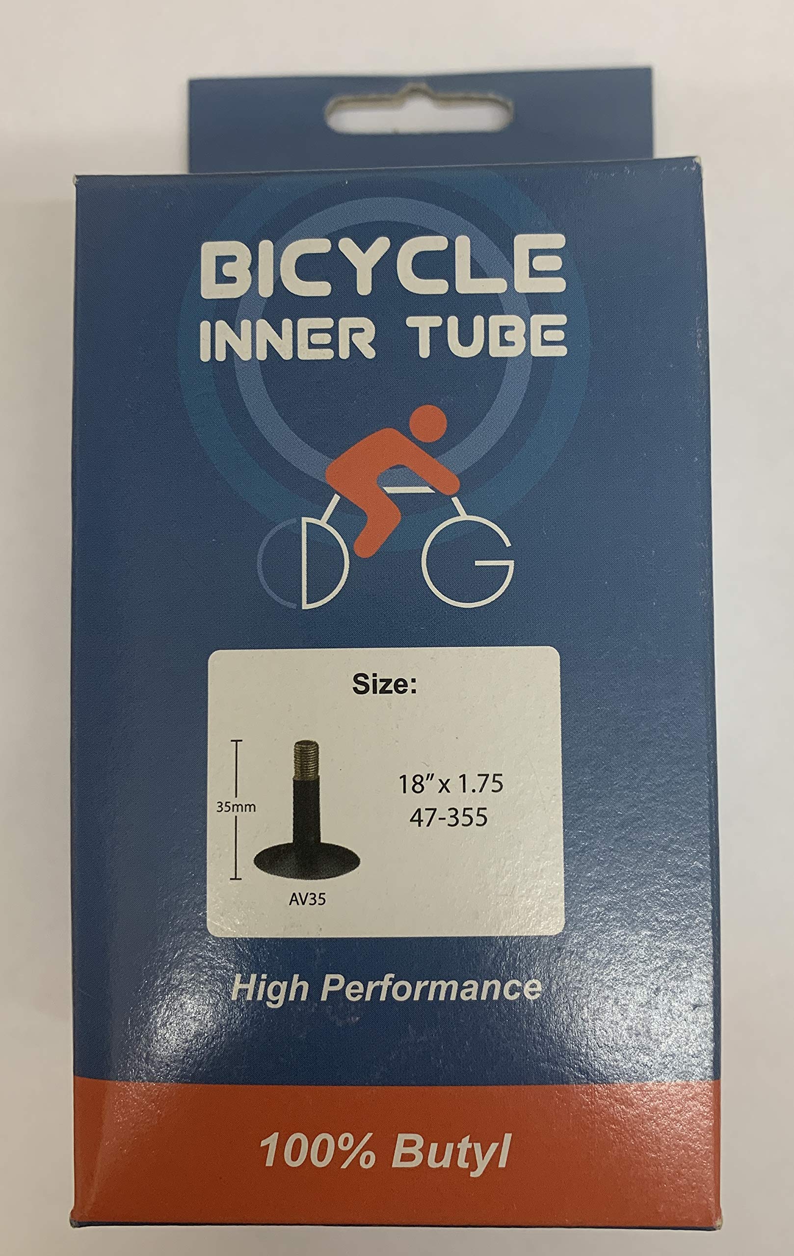 Dillglove AV35 Inner Tube,Black,18 x 1.75
