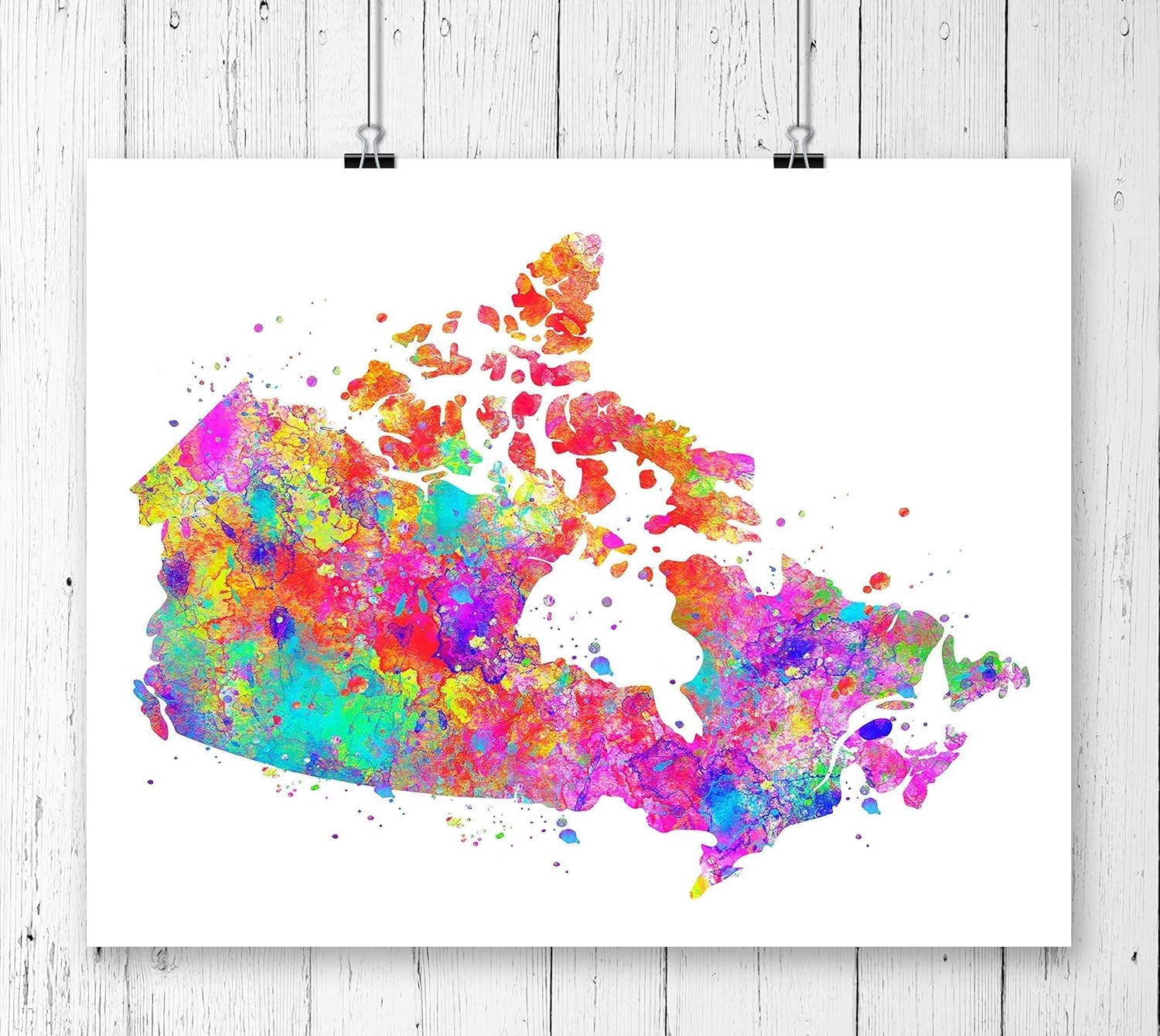 Amazon.com: Canada Map Art Print, Poster, Wall Art, Contemporary Art
