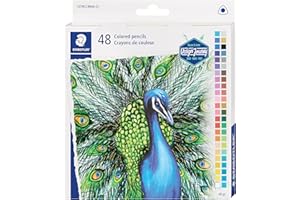 STAEDTLER Colored Pencils Set for School Supplies - 48 Colors With Ergonomic Triangular Barrel, Smooth 4mm Core, Wood