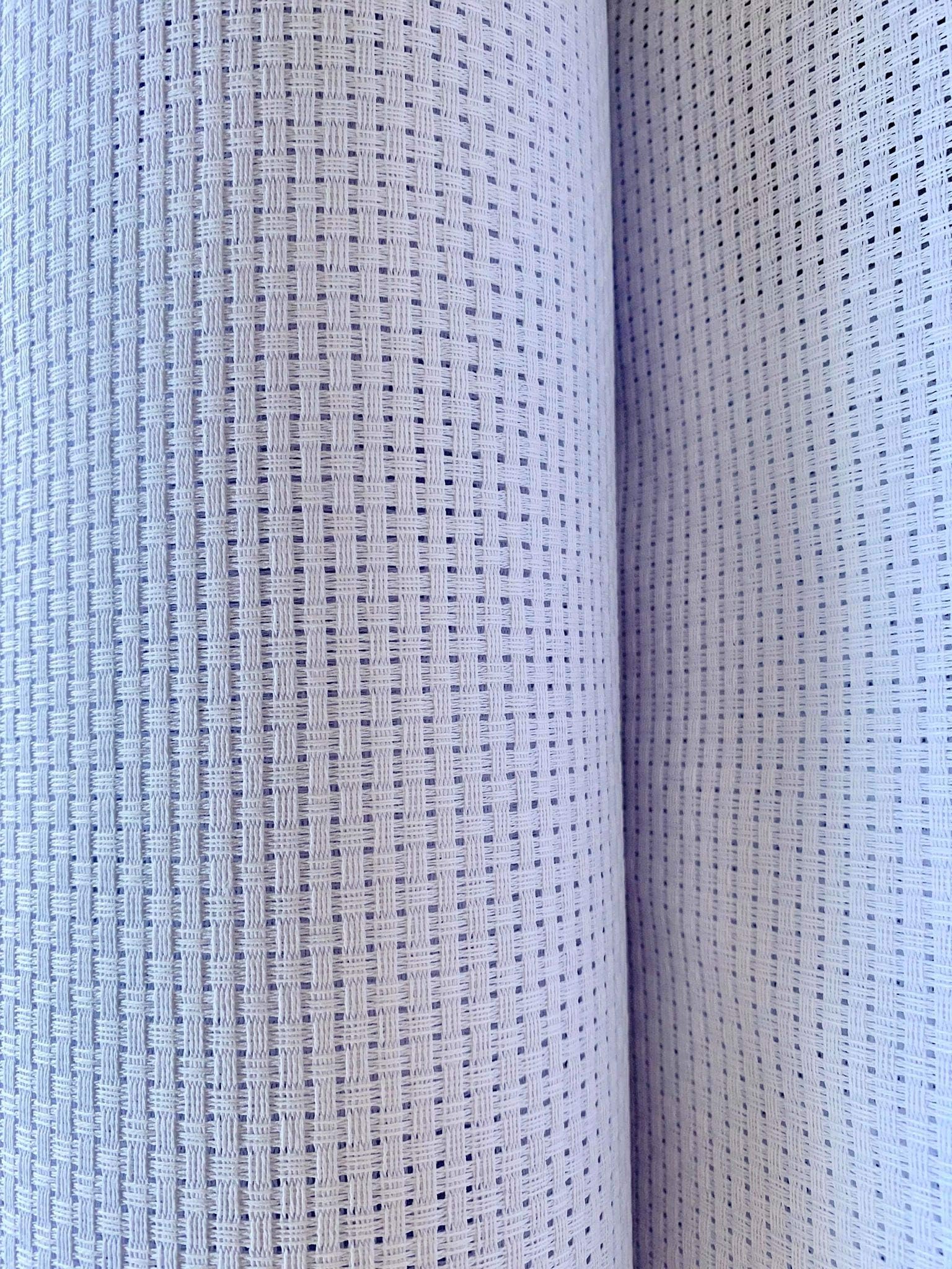 White 14 Count Aida Cross Stitch Fabric Different Sizes (10x10 inches)