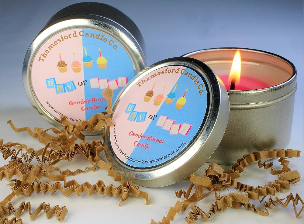 Gender Reveal Color Changing Candle Handmade