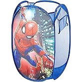 Marvel Spider-Man Pop-Up Hamper for Kids, Collapsible Laundry Basket with Durable Carry Handles, Lightweight Portable Clothes Hamper &amp; Storage Bin for Bedroom, Playroom &amp; Bathroom, Blue