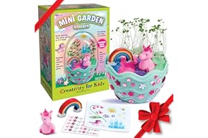Creativity for Kids Mini Garden: Magical Unicorn Terrarium Kit - Unicorn Gifts for Girls, Kids Craft and Toy, Unique Holiday Stocking Stuffers (Ages 6+)
