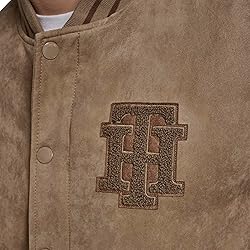 Tommy Hilfiger Men's Faux Suede Logo Varsity