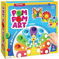 Pom Pom Arts & Crafts Kit for Toddlers - Easy Toddler Art Activity Craft for Little Boys & Girls Ages 3, 4, 5, 6 Years Old Ki