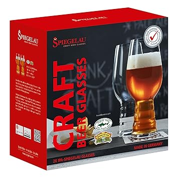 Spiegelau Craft Beer Glasses IPA Glas, 2er Set, Bierglas, Craftbierglas, Trinkglas, Kristallglas, 540 ml, 4992662
