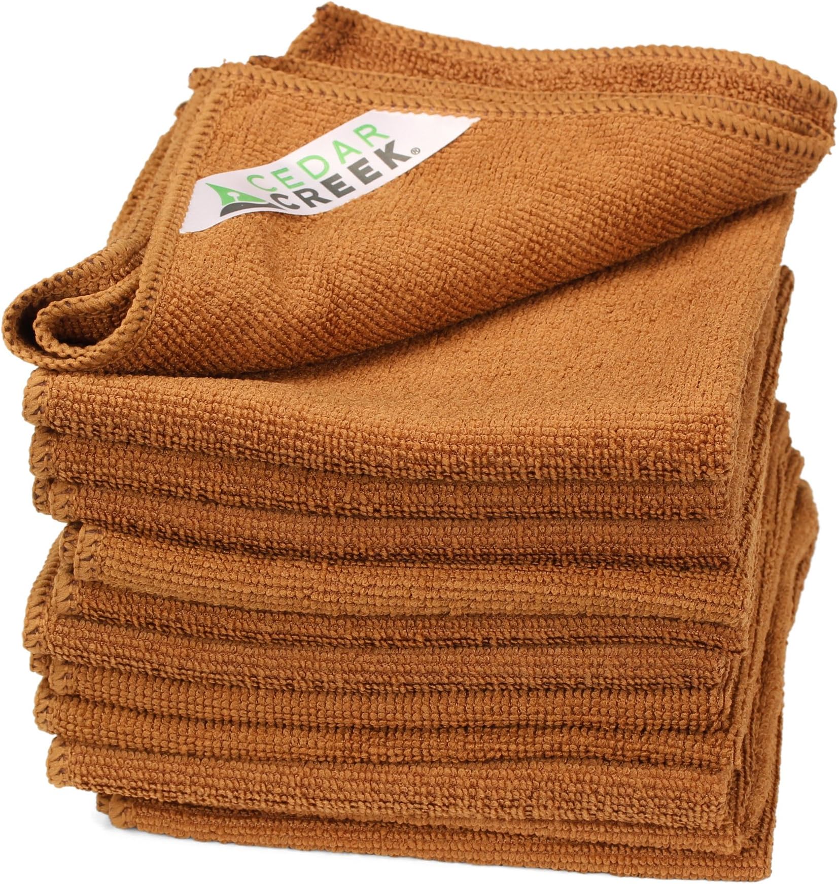 Cedar Creek Multi-Surface Brown Microfiber Towel | 12"x16" | 12 Pack