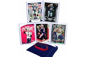 PANINI, BOWMAN, TOPPS Tom Brady Football Cards Assorted (5) Bundle - New England Patriots Trading Cards