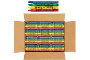 Craytastic! 75 Sets of 4-Packs in Cello (300 total Premium Bulk Crayons in Individual Packs) - Safety Tested & Non-Toxic - Restaurants, Birthday Party Favors, Schools, Crafts