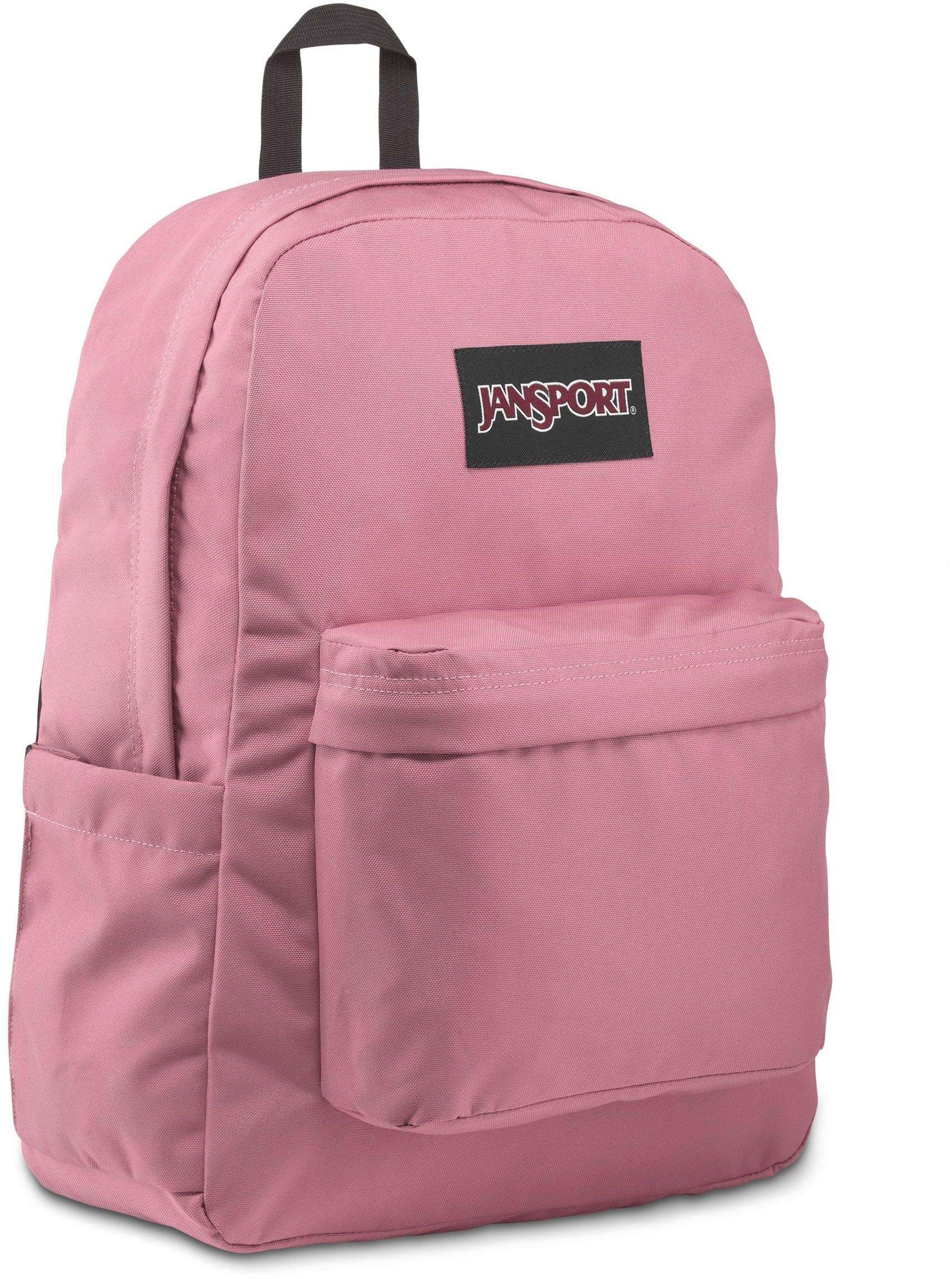 JANSPORT SuperBreak Plus Laptop Backpack in Blackberry Mousse - 15" Internal Sleeve - Front Organiser & Side Water Bottle Pocket - Padded Straps - 25L