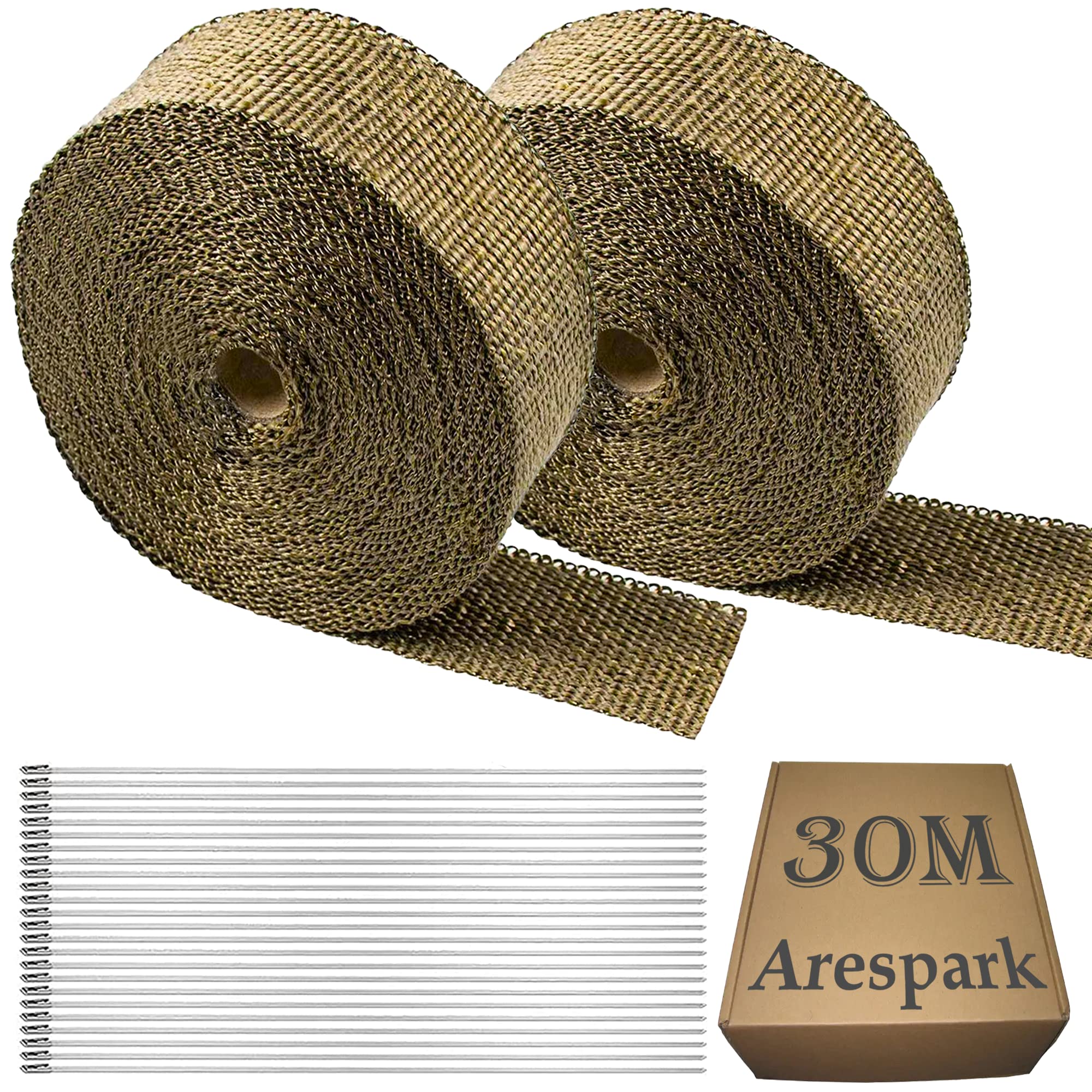 Protections Thermiques DEI Titanium HEAT EXHAUST Wrap & Acier Inoxydable Cravate
