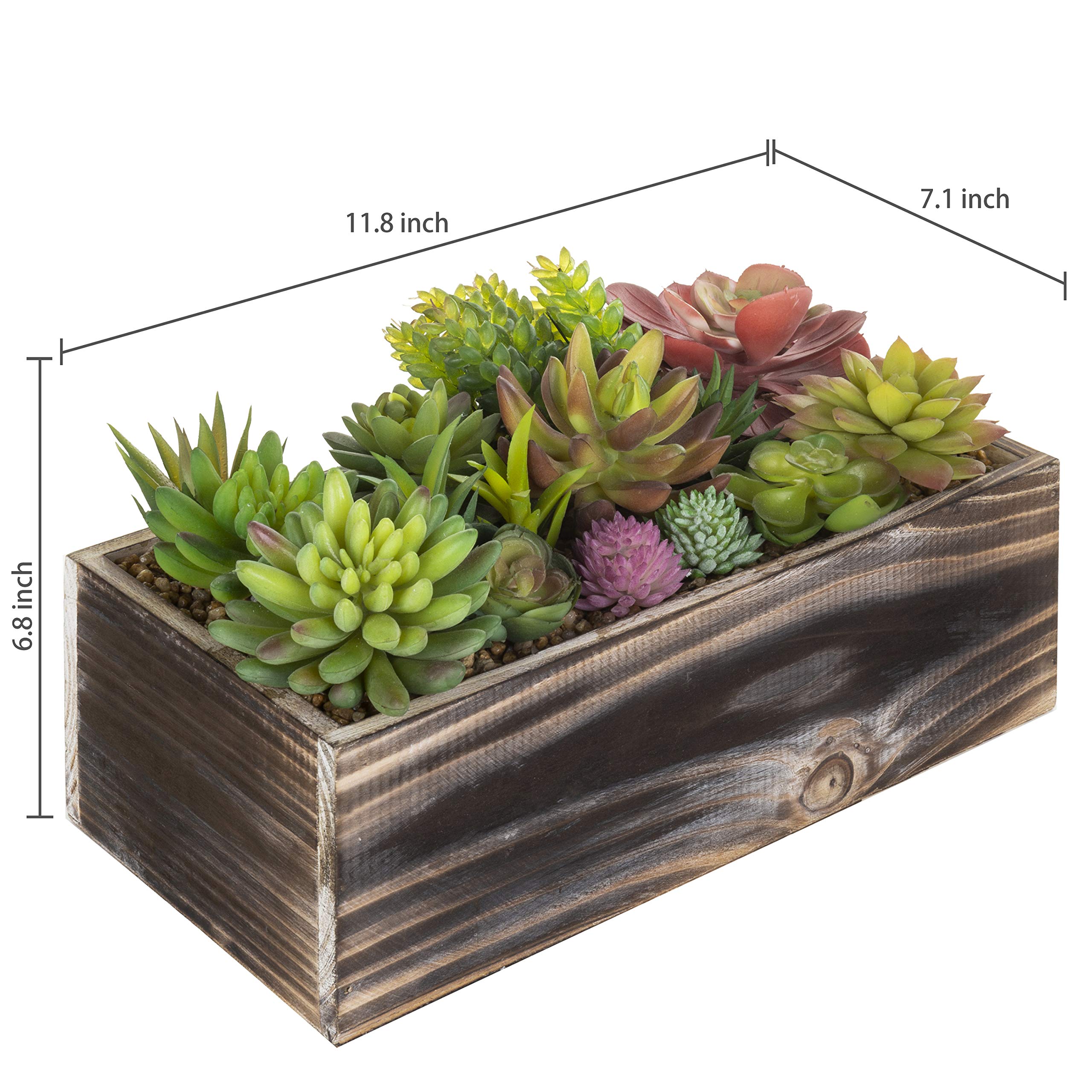 MyGift 12Inch Artificial Mixed Succulent Plants Arrangement in