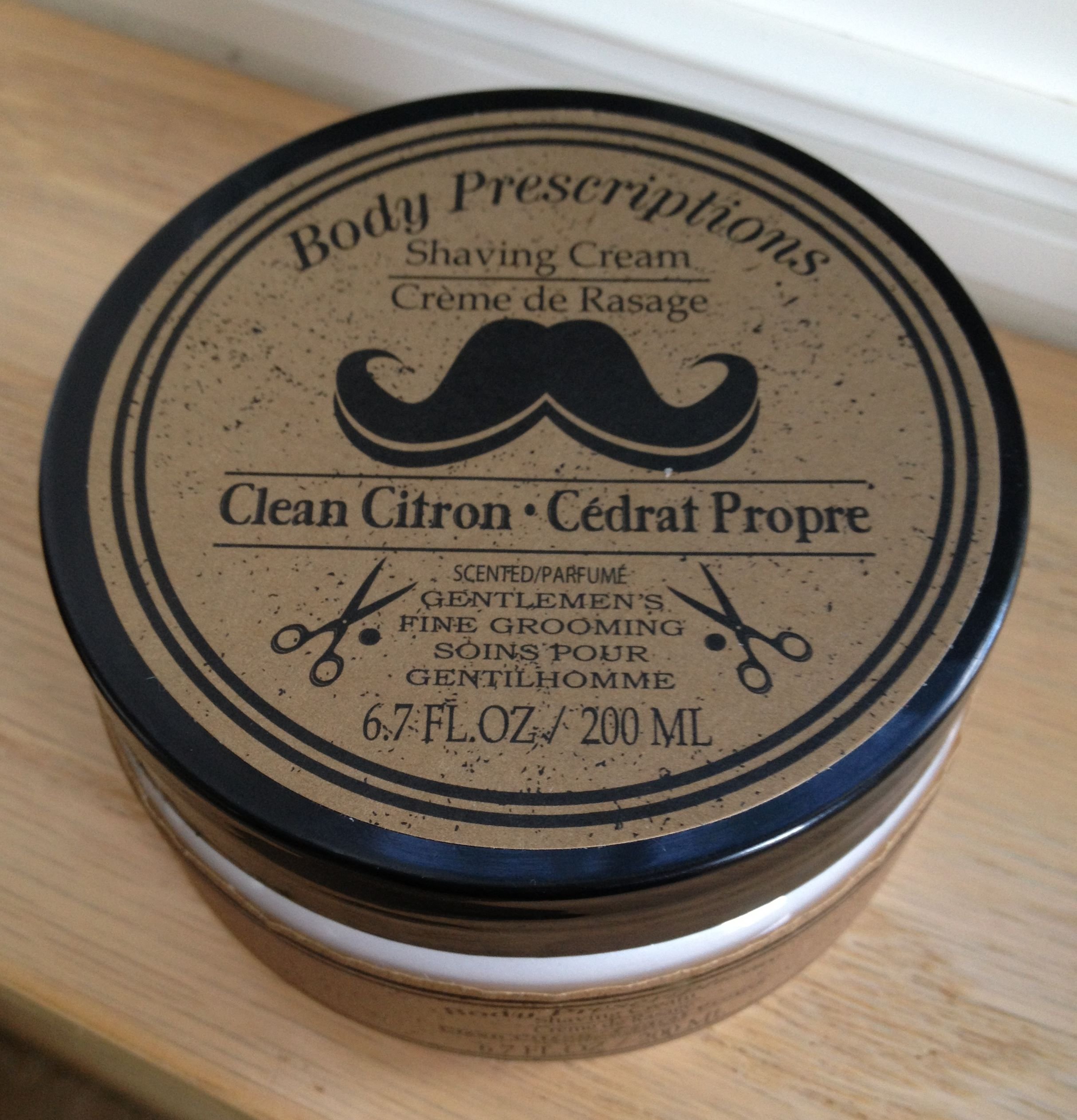 Body Prescriptions Shaving CReam, Clean Citron Scented, 6.7 Fl Oz, Buy